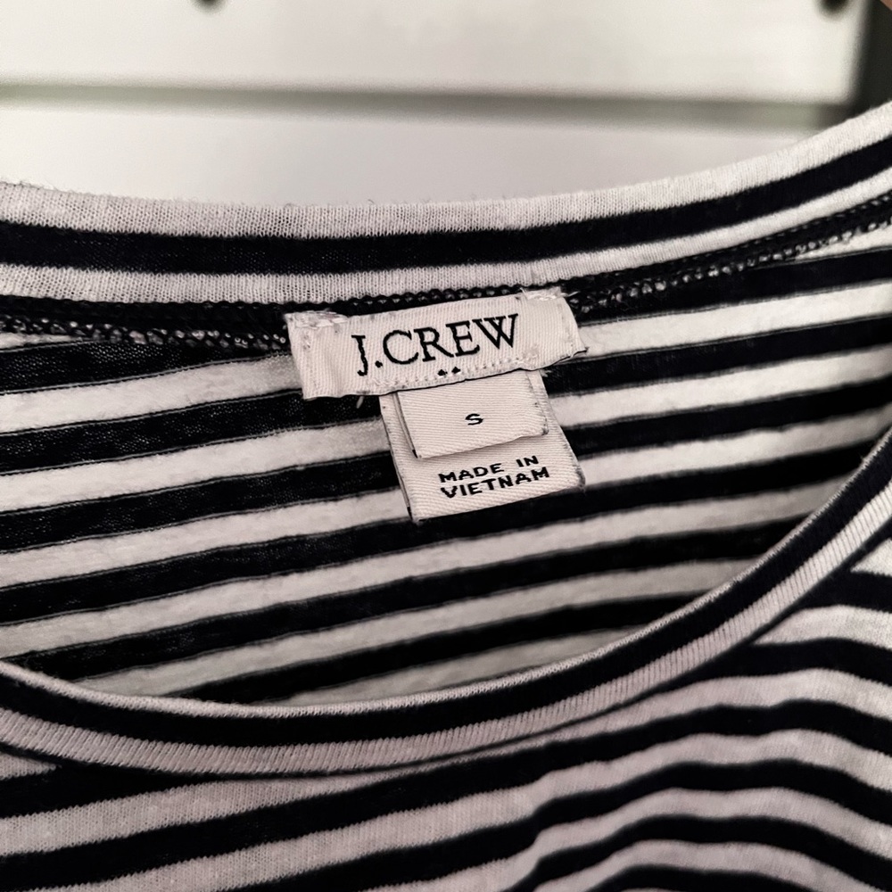 Navy and white striped Tshirt with tie waist by J.Crew - Picture 3 of 3